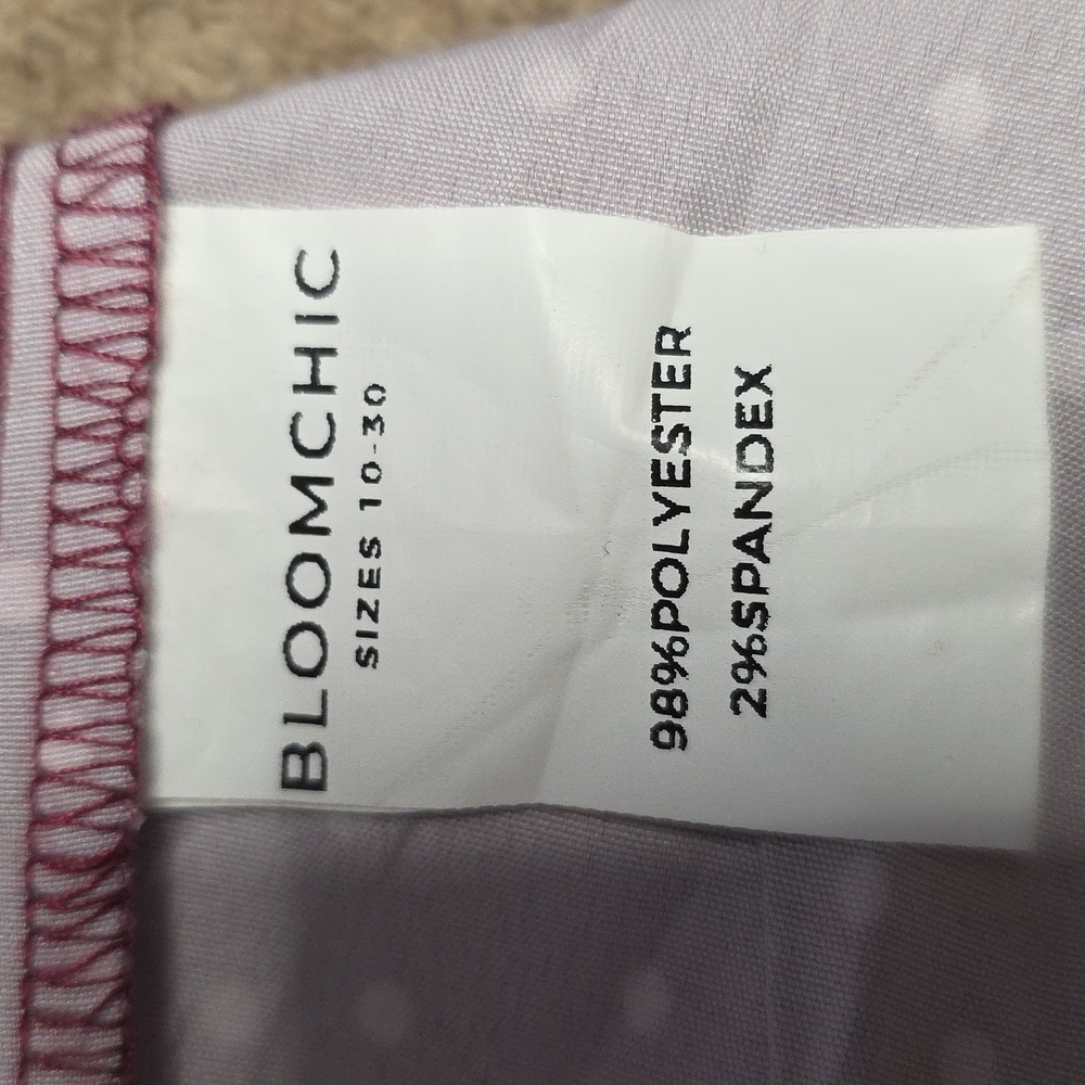 BloomChic Burgundy and Light Pink Polka Dot Blouse - Picture 5 of 6